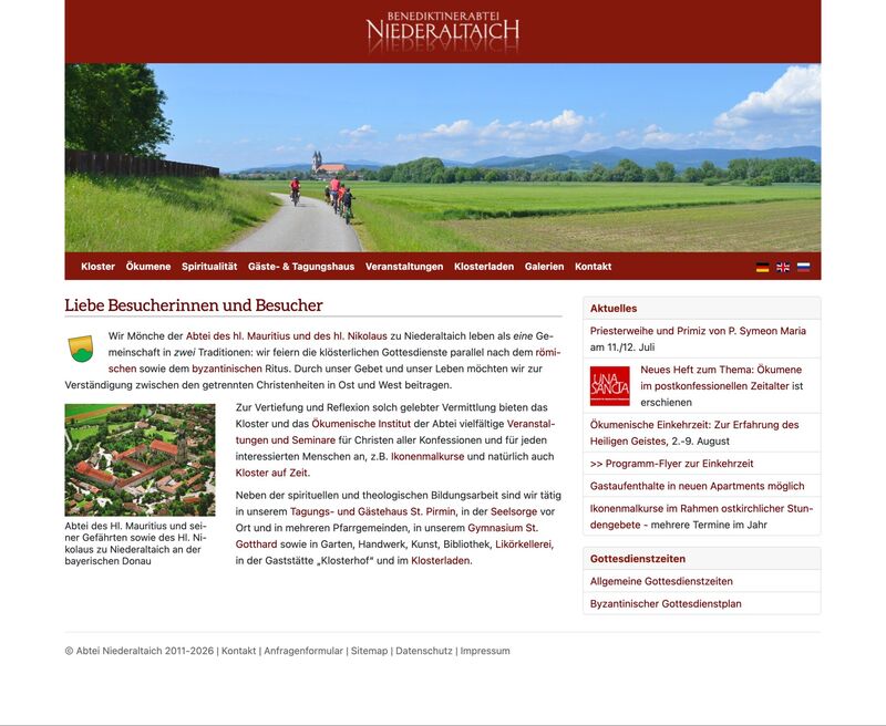 Abtei Niederaltaich — Website